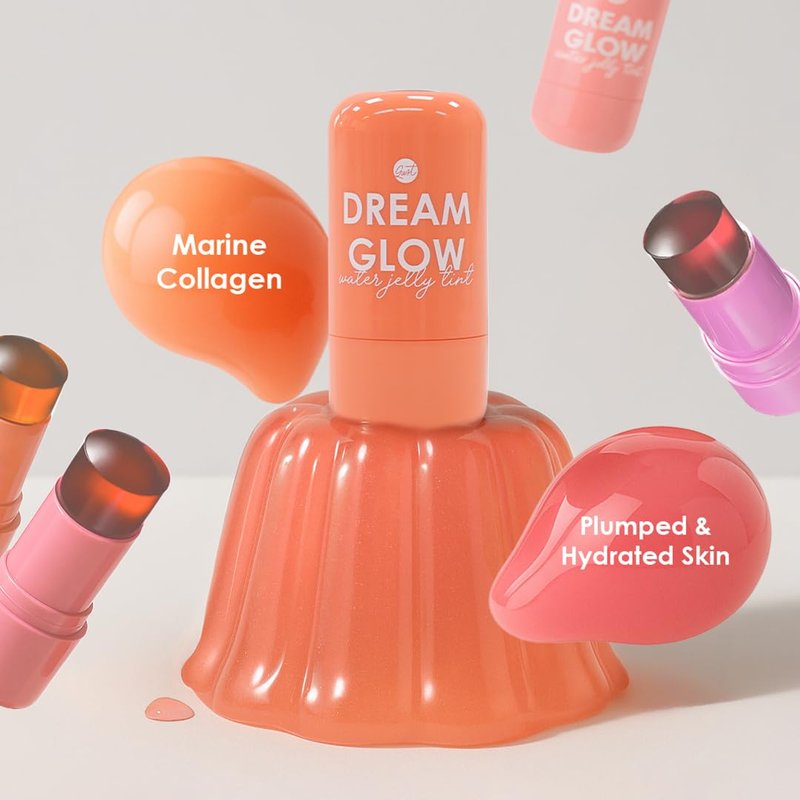Dream Glow Collagen Water Jelly Tint - 2-in-1 Lip & Cheek Stain | Hydrating, Long-Lasting Coral Peach