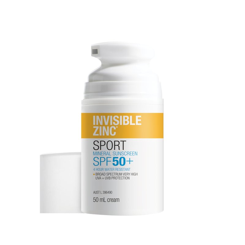Invisible Zinc 4hour Water Resistant SPF50+ UVA-UVB 50ml by Ganehill