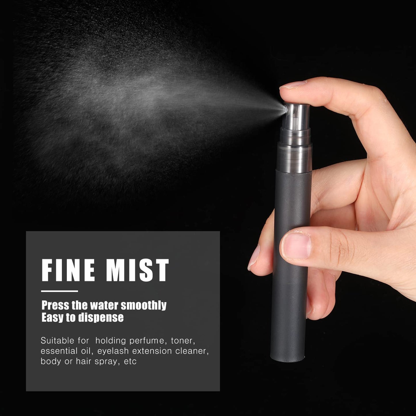 Remerry 100 Pcs 10 ml Mini Spray Bottles Perfume Spray Bottles Plastic Travel Refillable for Women Small Fine Mist Sprayers Portable Frosted Perfume Sprayers Empty Atomizer for Essential Oil