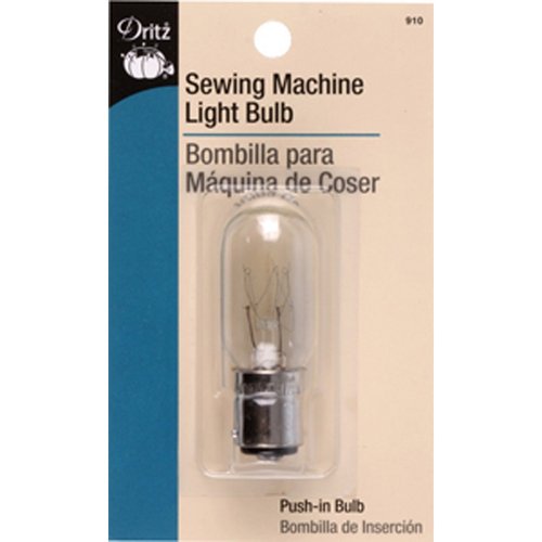 Dritz 81297 Sewing Machine Push-In Light Bulb, Push-In Base
