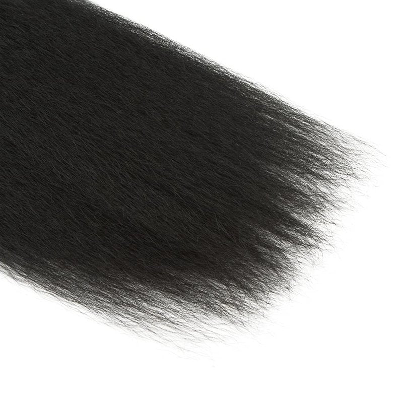 Yaki Straight Bundles Human Hair 28 Inch Kinky Straight Bundles #1B Natural Black Unprocessed Brazilian Virgin Weave Hair 1 Bundle 50 Gram Per Bundle