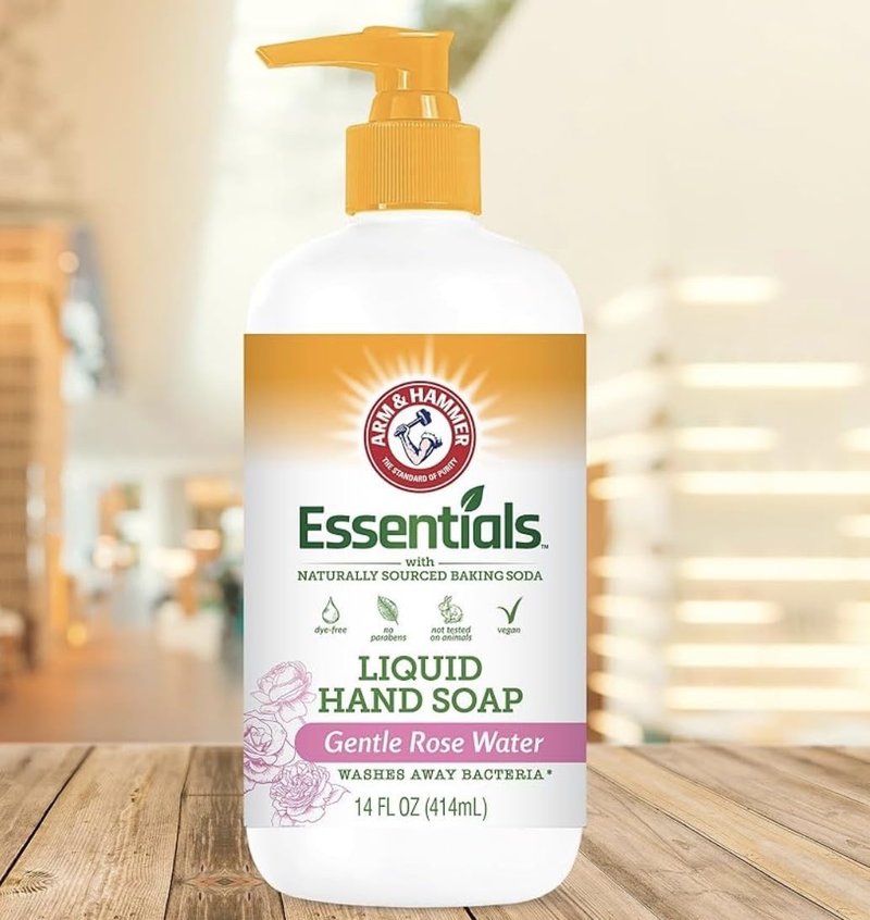 Arm & Hammer 6 Pack Liquid Hand Soap for Skin Cleaning - Cleanser for Kitchen & Bathroom with Gentle Rose Scent - Natural Hand Soap Cleanses, Softens 14 FL Oz (414ml)
