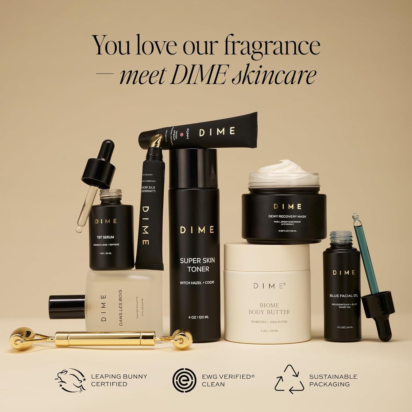DIME Beauty Malibu Night Perfume for Women - Fruity Gourmand Eau de Toilette with Vanilla, Coconut Cream & Raspberry - Clean Fragrance, Hypoallergenic, Vegan, Travel Spray, 0.34 oz / 10 ml