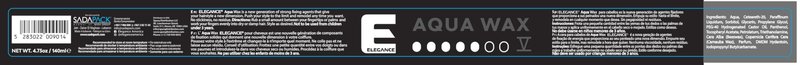 E Elegance Hair Products - Aqua Hair Styling Wax - V Strength – Strong Hold, High Shine, Wet Look, Grey/4.73 oz