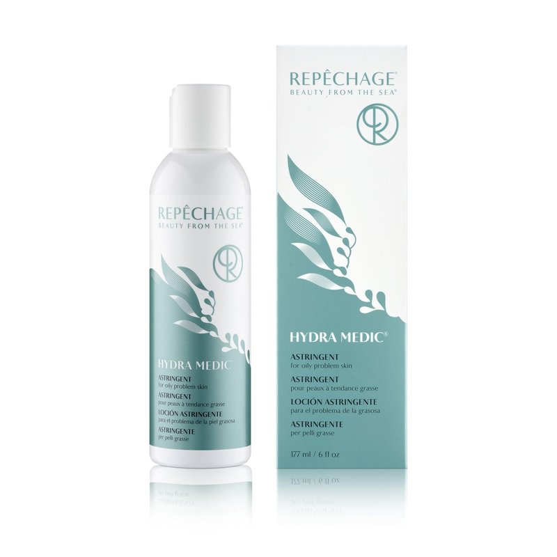 Repechage Hydra Medic Facial Toner & Astringent for Oily Skin with Green Tea, BHA Salicylic Acid, Seaweed Extracts & Willow Bark – Clarifying, Pore Minimizing, Balancing Toner for Face, 6 fl oz