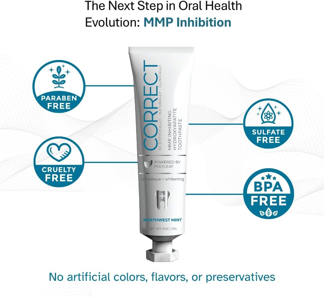 Fluoride-Free Nano-Hydroxyapatite Toothpaste – Whitening, Sensitive Teeth, MMP Inhibiting, Antiplaque, Remineralizing, Created by Doctors + Dentists for Gum Health, SLS-Free, Made in USA, 4oz, 2-Pack