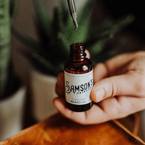SAMSON'S HAIRCARE Beard Oil, Moisturizing, Softening, For Itchy Dry Skin and Coarse Facial Hair, 1 oz.