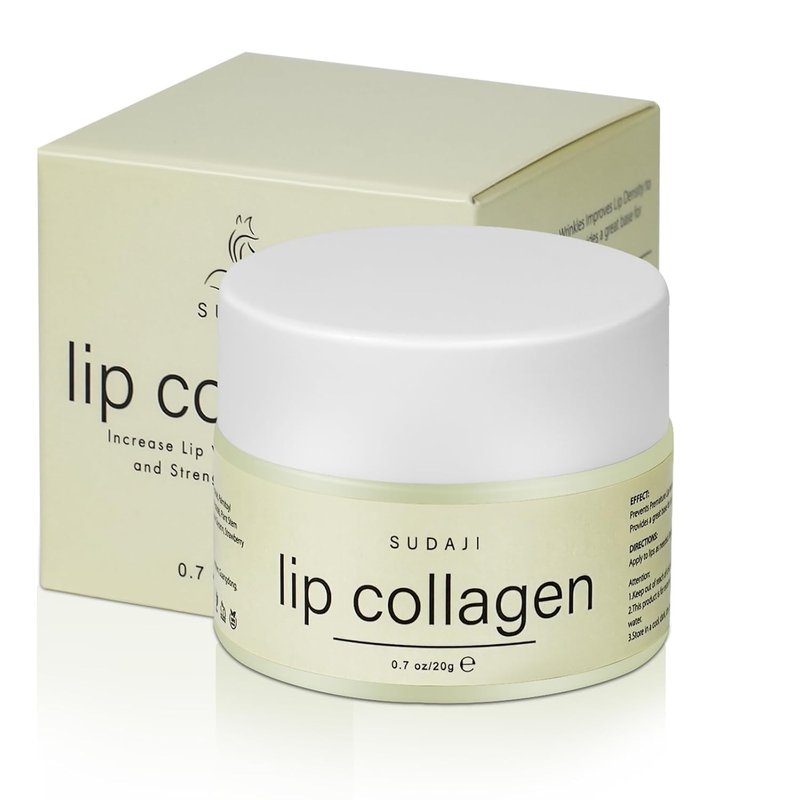 Lip Collagen + Peptide Mask | Nourishing Hydrating Lip Balm with Vitamins E & A - 0.7oz Coconut Flavor