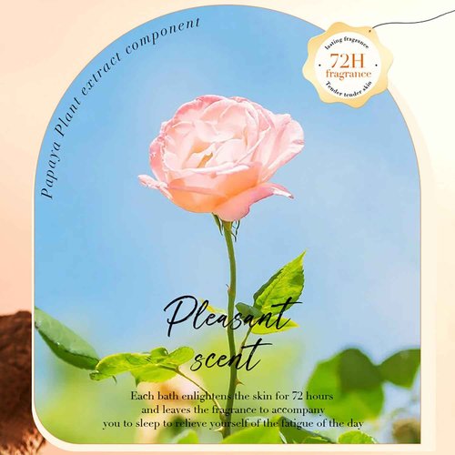 BIOAQUA Nourish PawPaw Vitamin C Shower Gel 98% Papaya Extract Goat Milk Tender Skin Deep Cleaning 480ml / 16.23fl.oz