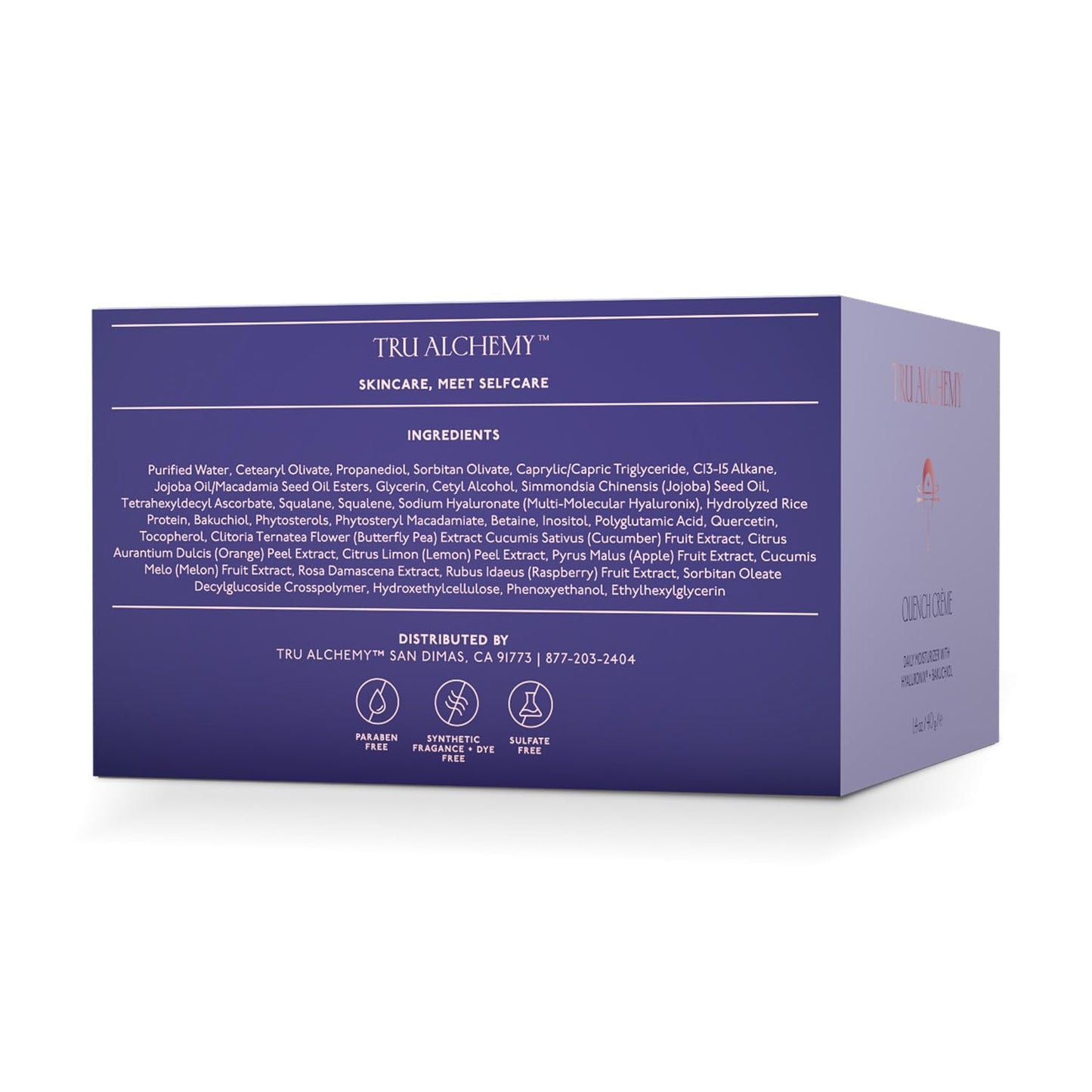 Tru Alchemy Quench Crème Daily Facial Moisturizer | Hyaluronic Acid, Vitamin C, & Bakuchiol (better than Retinol) | Daily Firming Skin Moisturizer Face Cream for Women | 1.7 fl oz/48 g