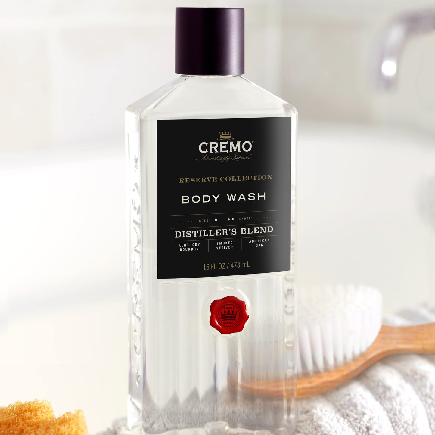 Cremo Rich-Lathering Distiller’s Blend (Reserve Collection) Body Wash, An Elevated Blend with Notes of Kentucky Bourbon, Smoked Vetiver and American Oak, 16 Fl Oz (Pack of 2)