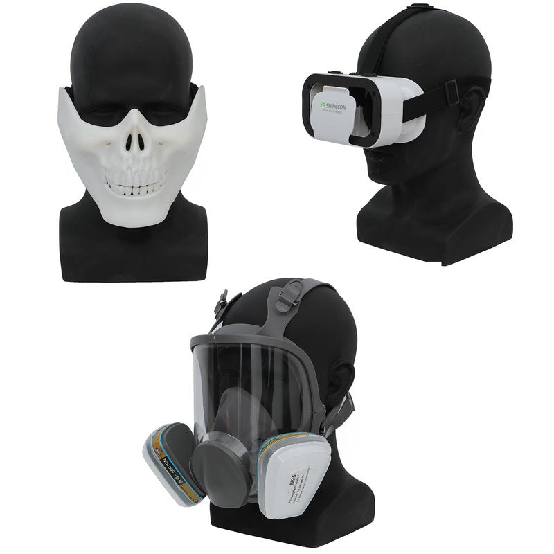 SK-QACD Mannequin Head Male Professional Cosmetology Manikin Head for Display Headset, Headphone, Game Console, Hats, Wigs Jewellery(L90-YH)