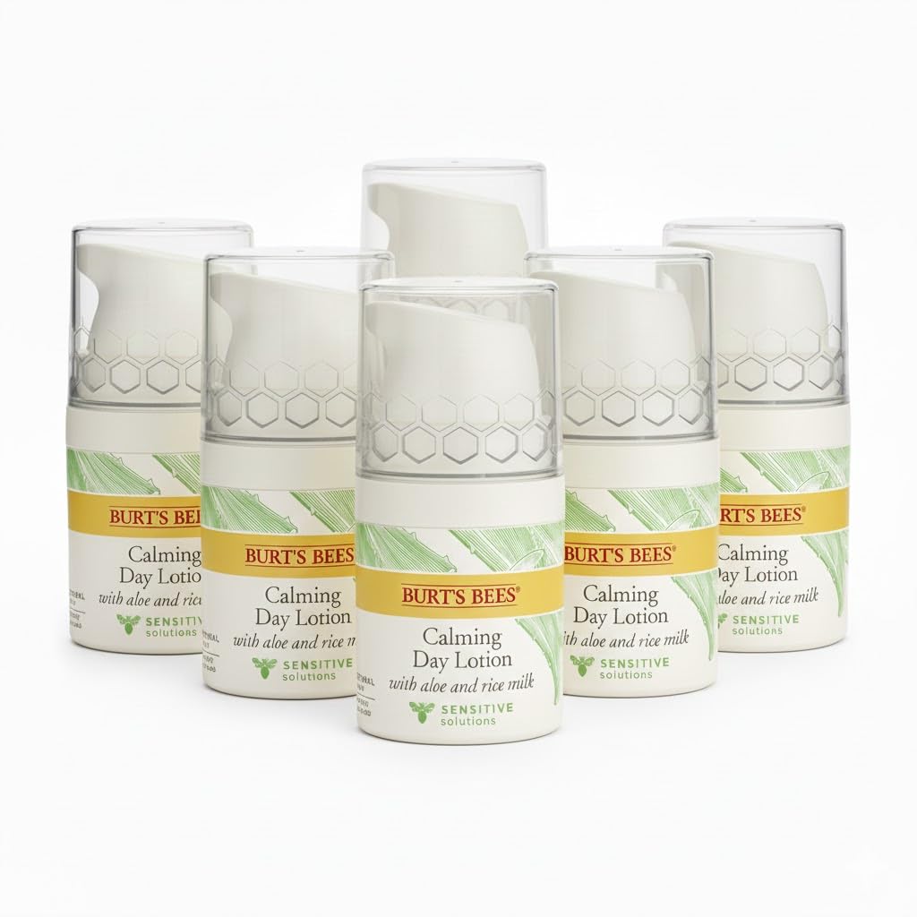 Burt's Bees Sensitive Solutions Calming Day Lotion with Aloe and Rice Milk Travel Size (6 Count)