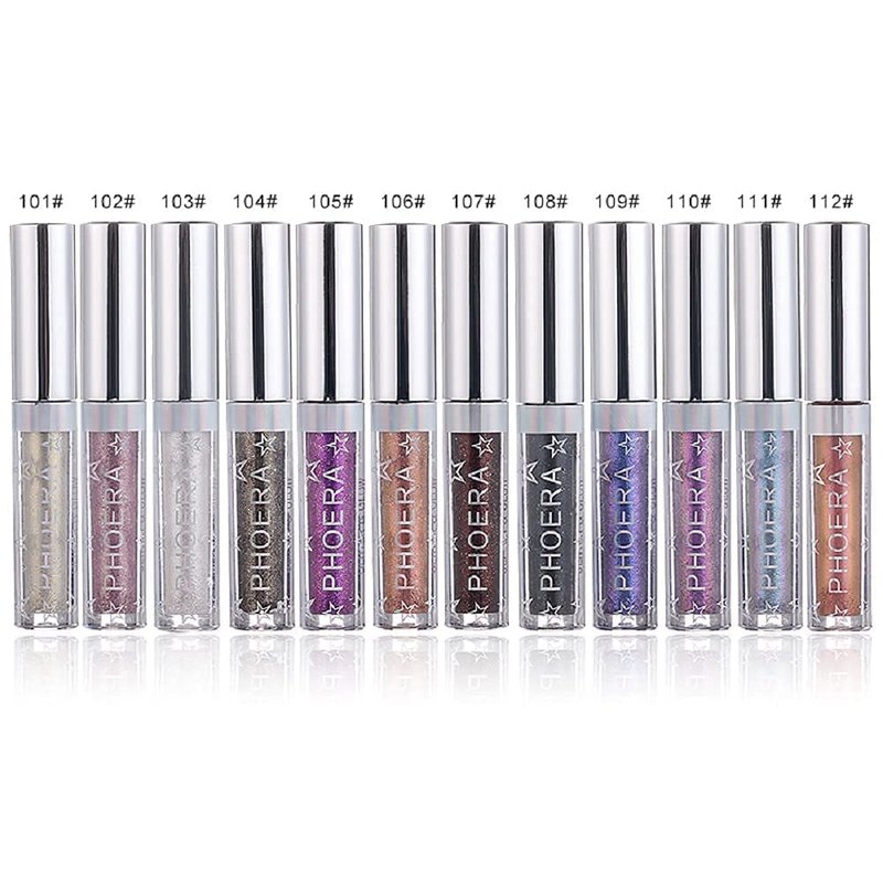 Glitter Eyeshadow,Makeup For Eyes Liquid Shimmer Sparkle Glow Light Colors Pencil Stick Shiny Long Lasting Waterproof Shining Eye Shadow Sets Metallic Pigments Metals Gloss Sparkling Pen Kit (A101)