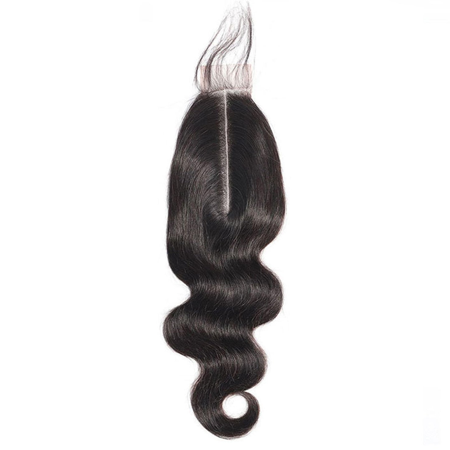 2x6 Hd Lace Closure Body Wave Brazilian Human Hair Skin-Like Invisible Lace Frontal Remy Virgin Hair Extensions Pre Plucked Hairline Single Smal Knots 130% Density Weave 18 Inch