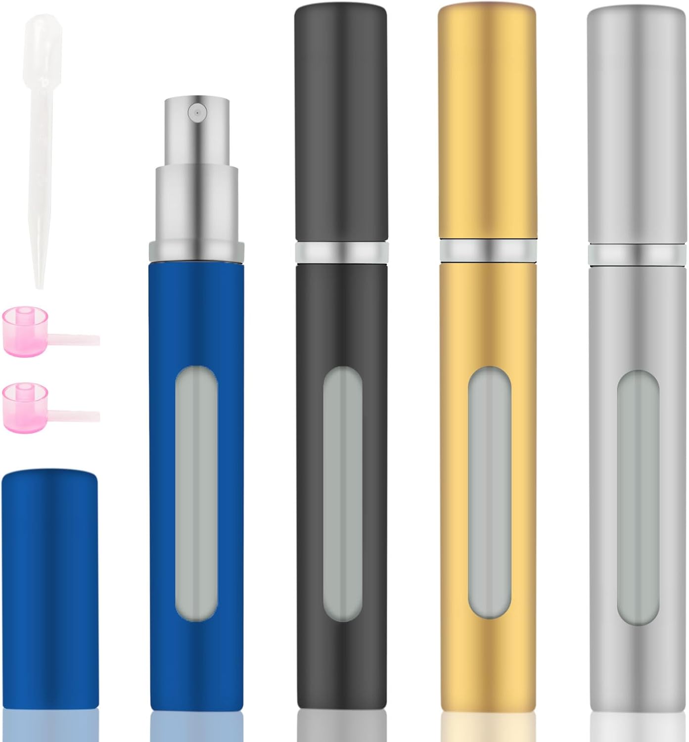 4pcs Mini Perfume Travel Bottle, Perfume Atomiser Refillable, 5ML Spray Bottles, Portable for Travel Holiday, Outdoor Activities and Business