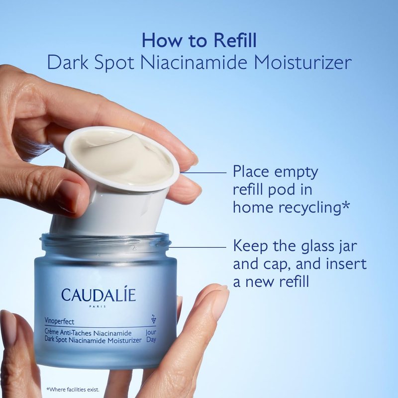 Caudalie Vinoperfect Instant Brightening Dark Spot Moisturizer with Niacinamide, Refill Pod - 50 mL