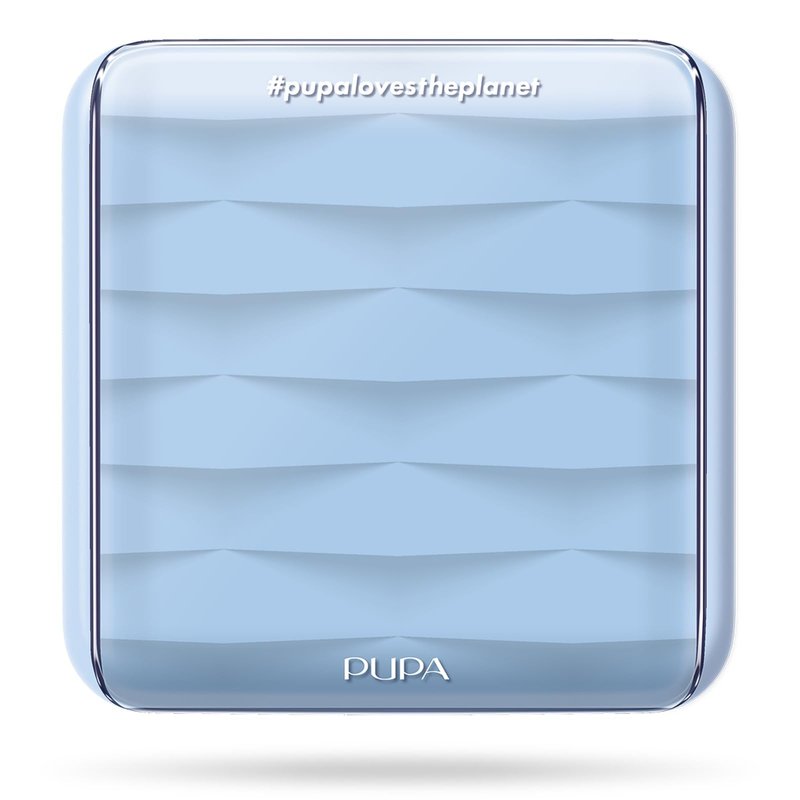 Pupa Milano Make-Up Palette S, 002 Light Blue, 0.28 oz - 7 Pan Eyeshadow Palette and Blush Palette with Matte, Shimmer Finish - Blendable Velvety Texture - Compact Travel-Friendly - Talc-Free Makeup