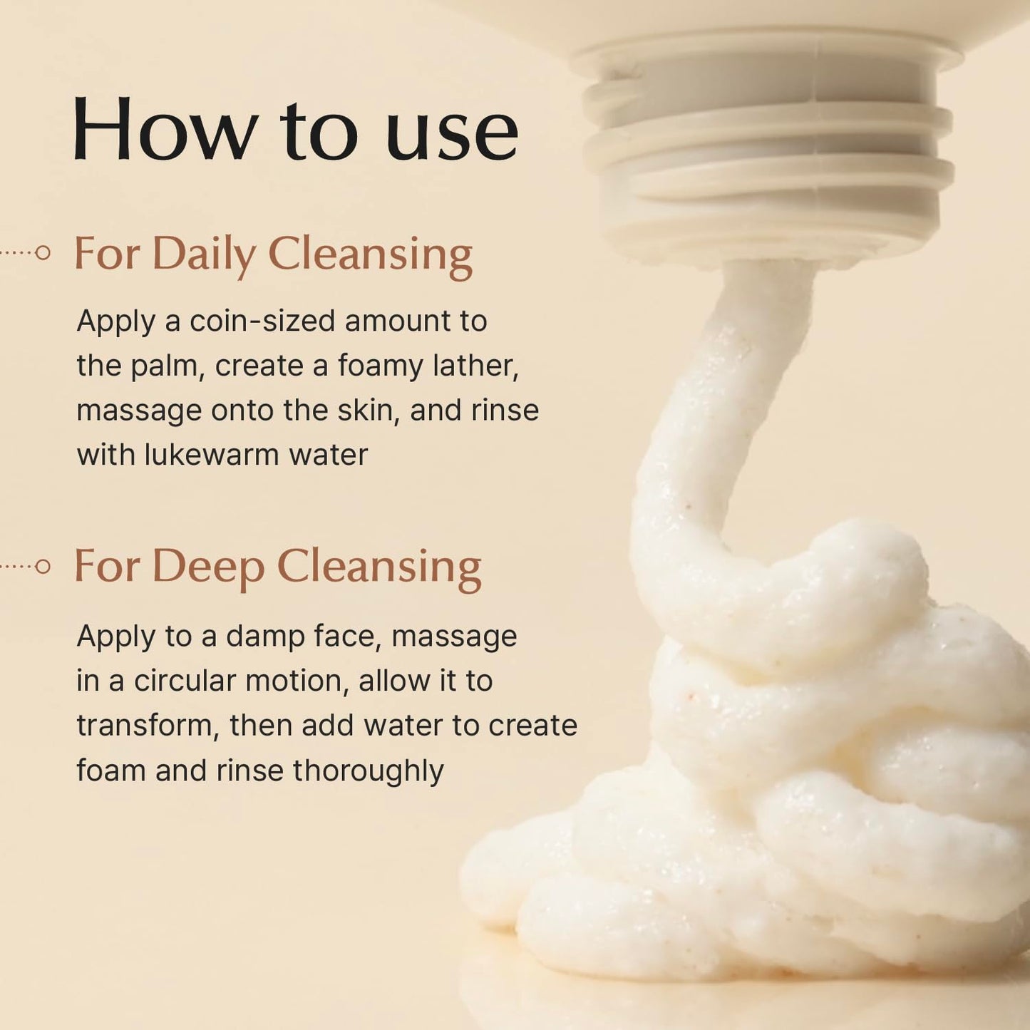 SU:M Secret Rice Nuruk Daily Exfoliating Cleanser (4.23 fl oz) - Korean Skincare Gentle Exfoliating Cleanser with Rice Nuruk Extract, PHA, and Melting Ceramide for Hydration and Smooth Skin Texture.
