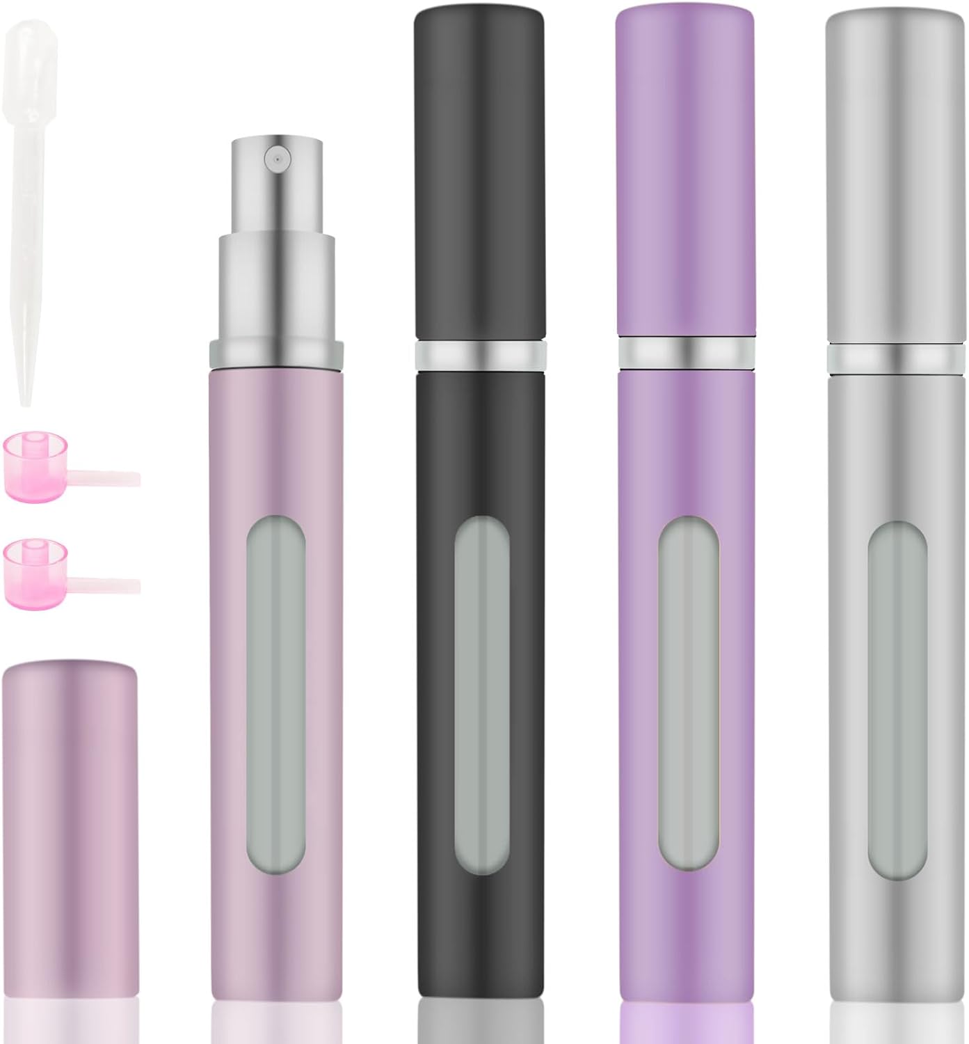 4pcs Mini Perfume Travel Bottle, Perfume Atomiser Refillable, 5ML Spray Bottles, Portable for Travel Holiday, Outdoor Activities and Business