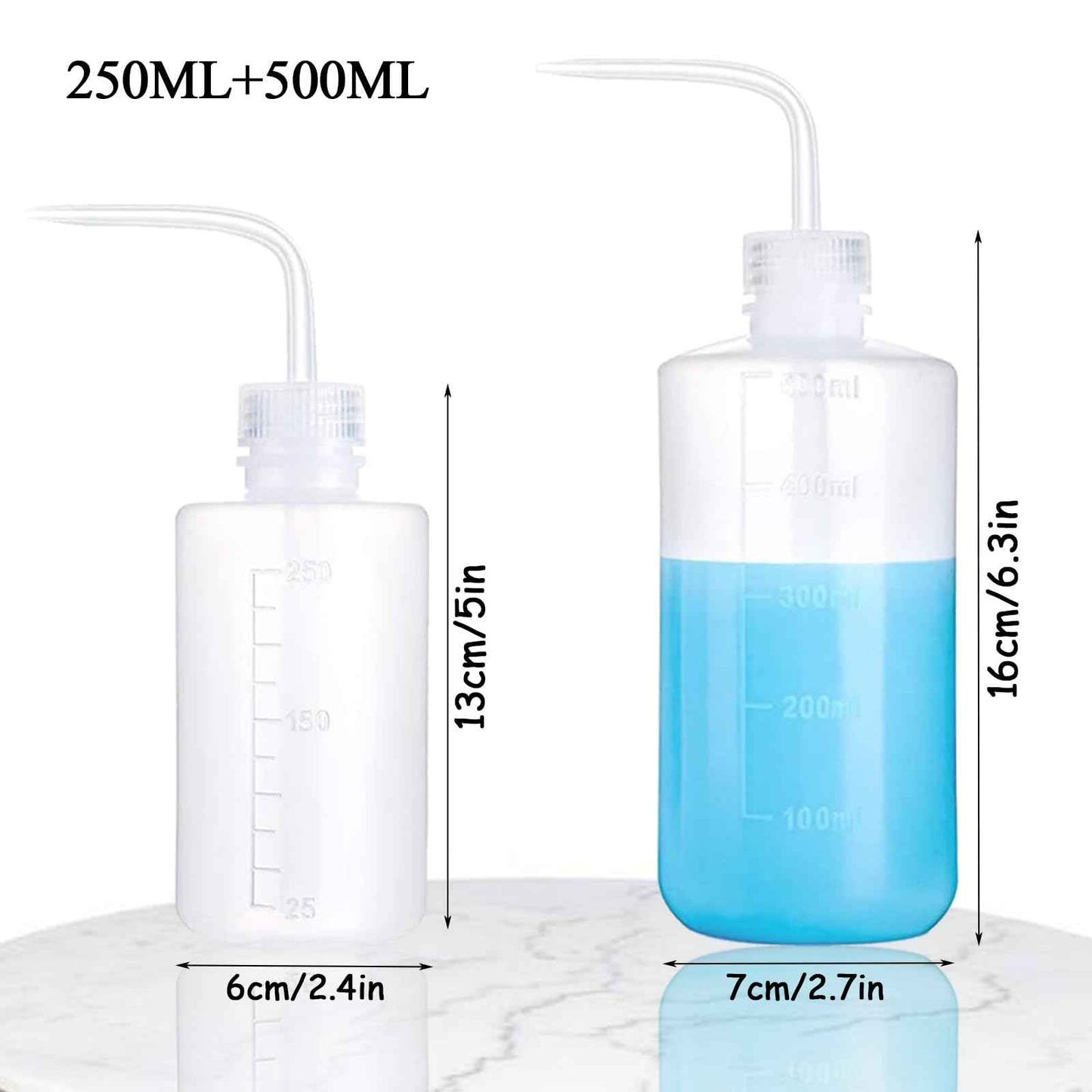 Anghie Tattoo Wash Bottles with Bags, 250ml & 500ml, 250Pcs/box White Bottle Bags for Tattoo Supplies