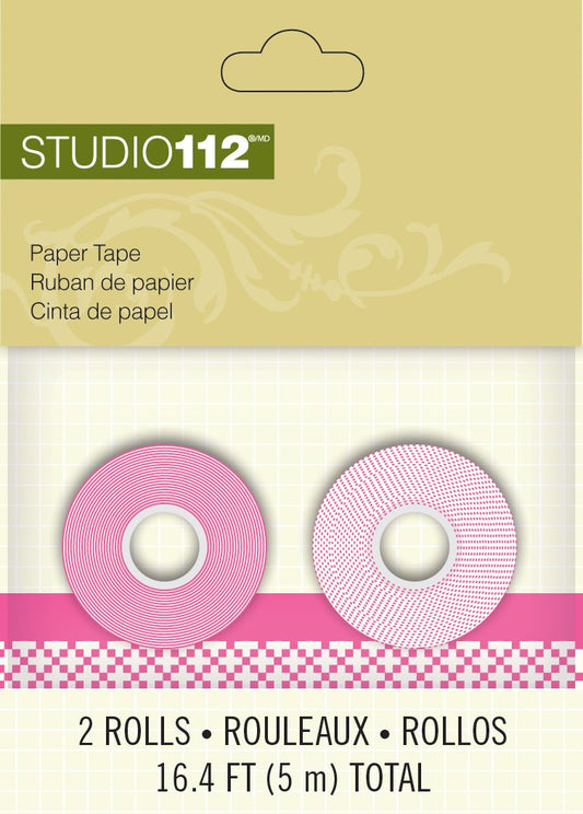 K&Company Studio 112 Paper Tape for Scrapbooking, Pink