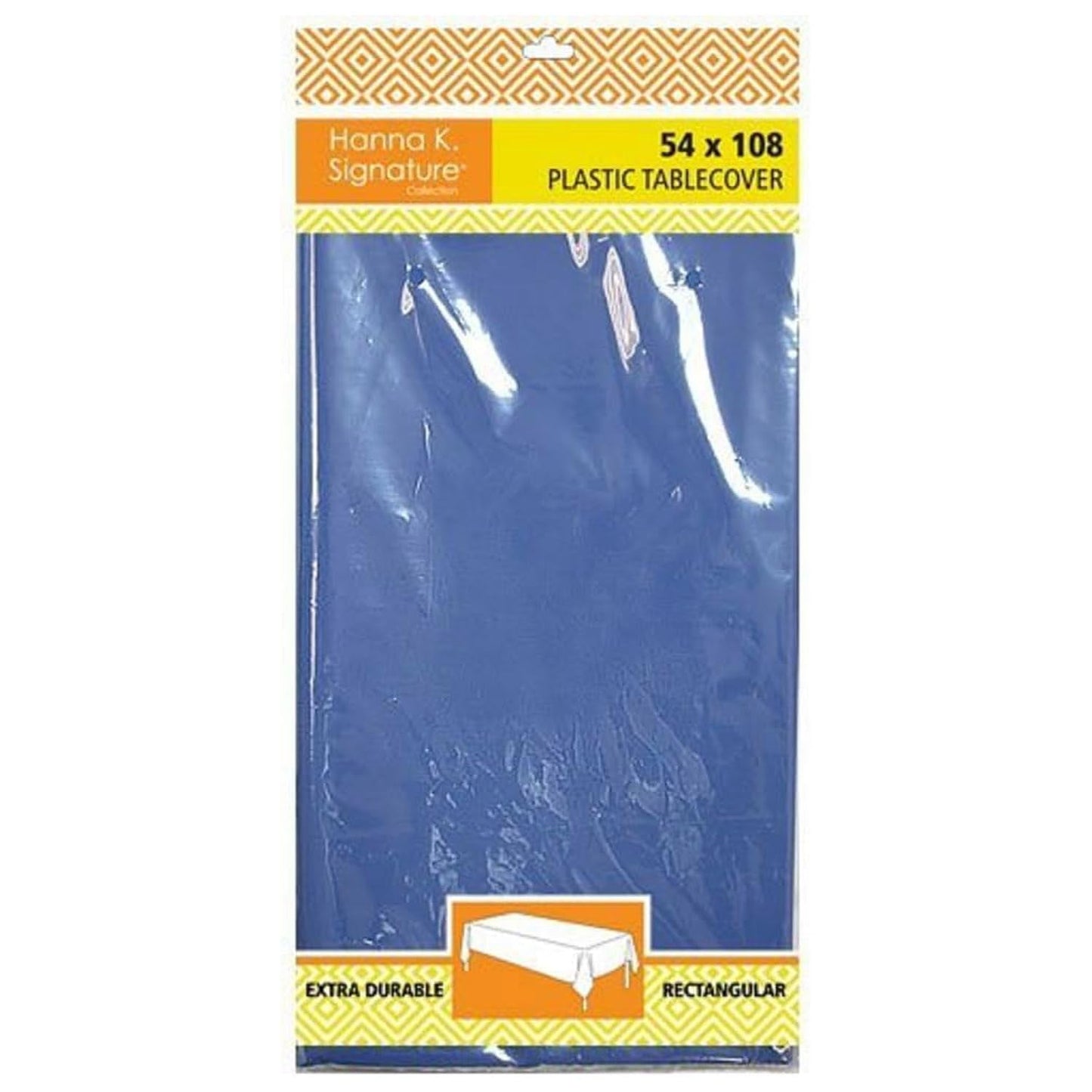 Rectangular Royal Blue Tablecloth Plastic, (1 Pc) 54" x 108" Blue Plastic Tablecloth, Perfect Blue Disposable Tablecloth and Elegant Blue Table Cover for Parties, Dinners and Special Occasions