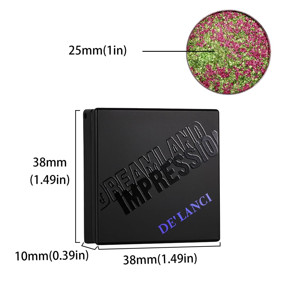 Multichrome Holographic Eyeshadow - Iridescent Dreamland Shimmer Glitter | Vibrant Chrome Finish, Easy to Wear, 09