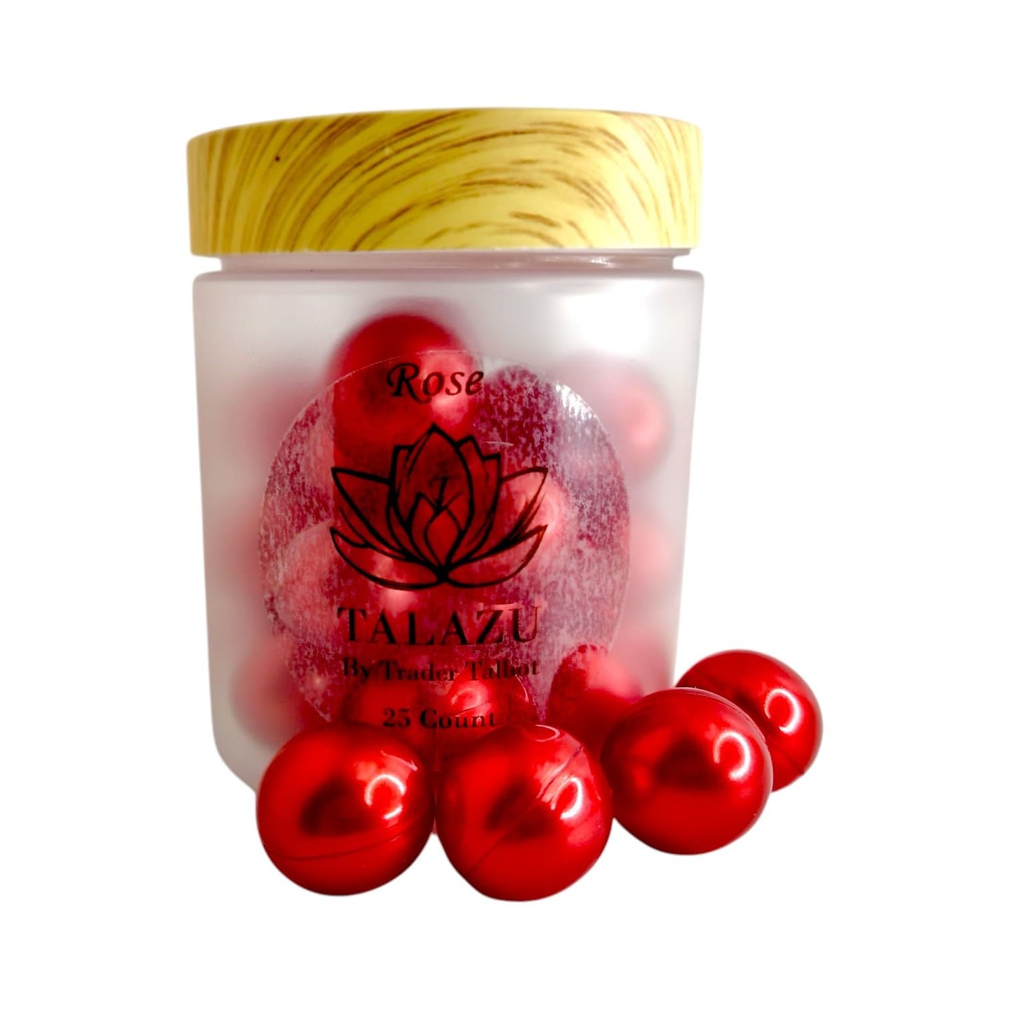 Rose Aromatherapy Bath Beads with Coconut Oil (25 Count) β Moisturizing Bath Pearls for Soft, Silky Skin β Relaxing Spa Experience