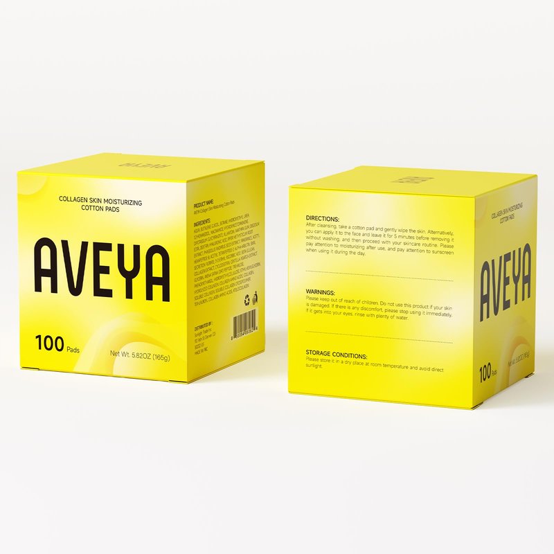 AVEYA Snail Mucin Toner Pads with Collagen & Niacinamide - Hydrating Facial Peeling Pads for Glass Skin & Dark Spots - Pore Minimizing & Brightening Treatment with Peptides & Cica - 100 Count