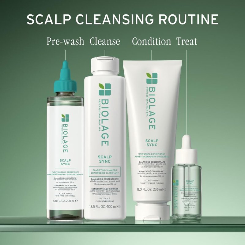 Biolage Scalp Sync Purifying Concentrate - For All Scalp Types, Exfoliating & Clarifying Treatment, Removes Buildup, Refreshing & Reinvigorating, Fermented Tea Blend & Glycolic Acid