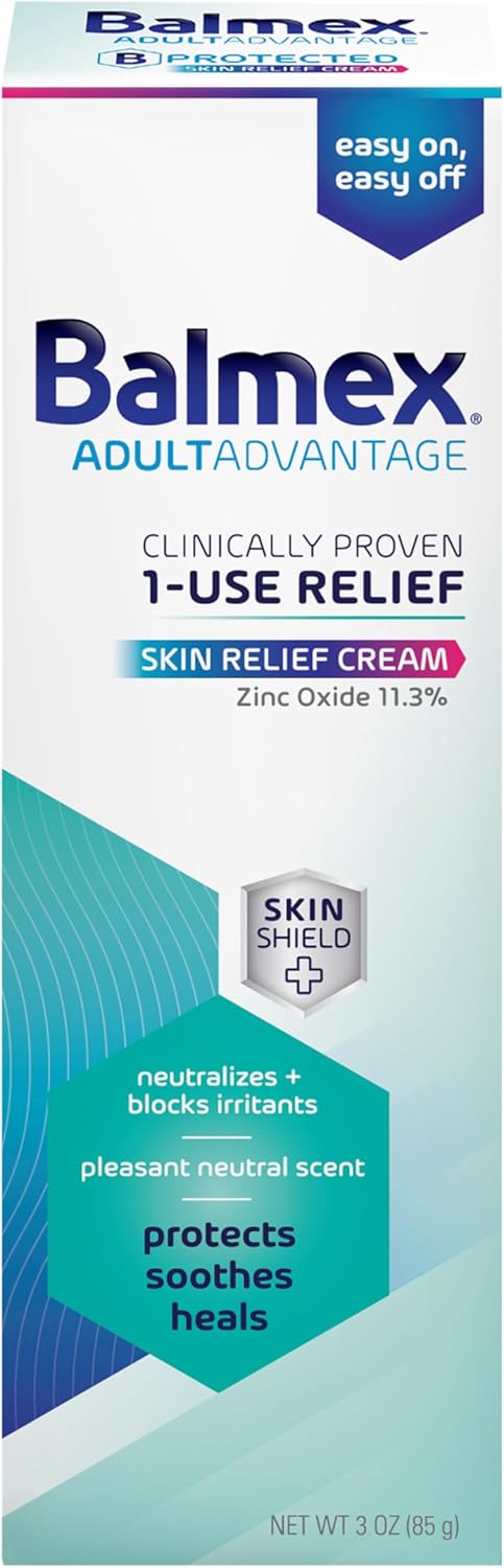 Balmex Adultadvantage Bprotected Skin Relief Cream, With Skinshield Technology, 3 Ounce