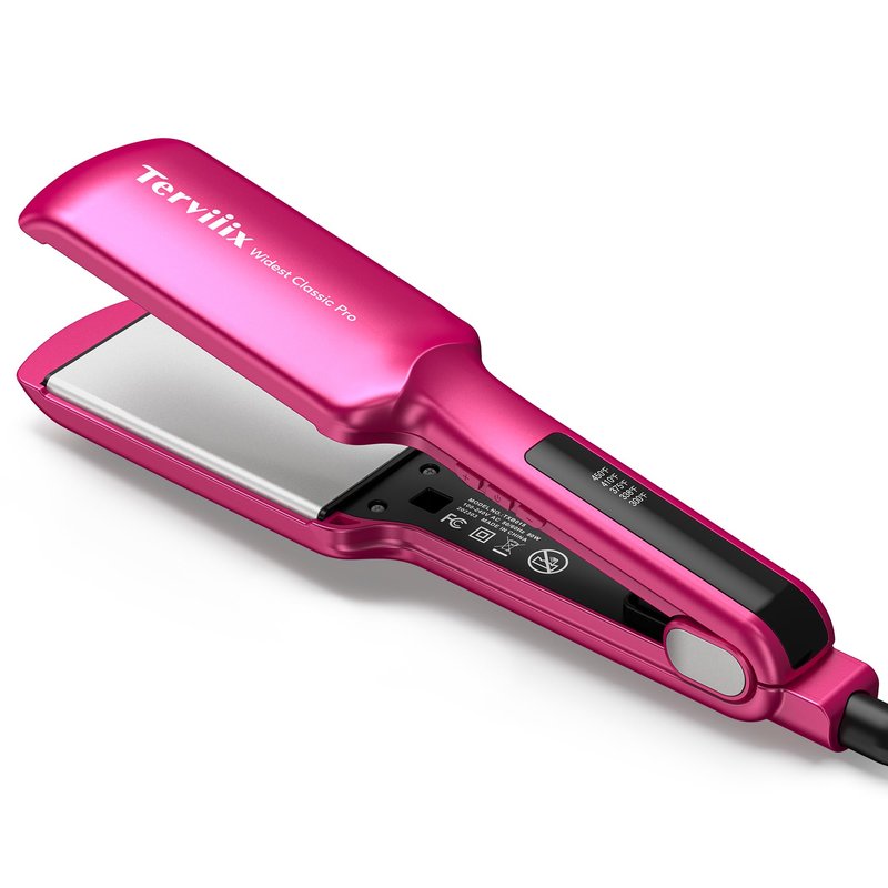 Terviiix 2 Inch Extra Wide Flat Iron Hair Straightener, Ceramic Tourmaline