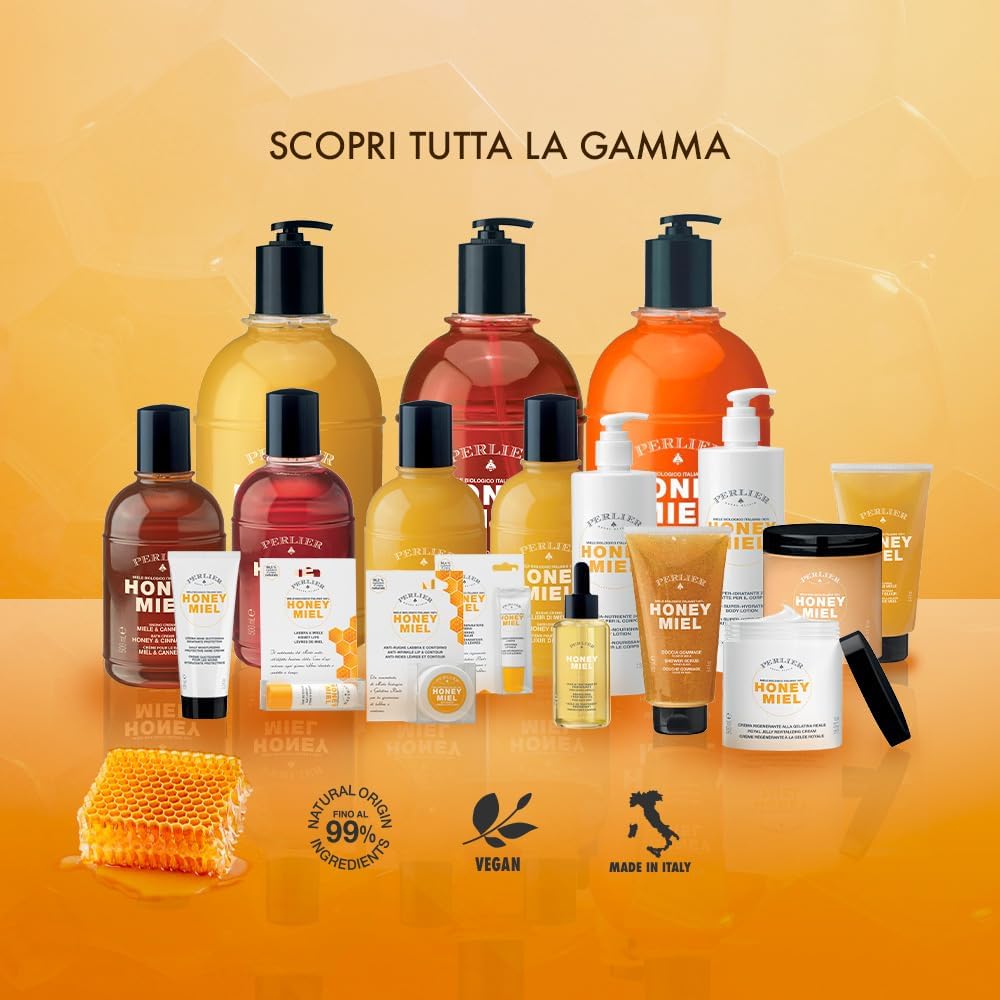 Perlier Honey Bath Cream - Nourishing Honey Elixir for Soft Skin | 500 ml (16.9 Fl Oz)
