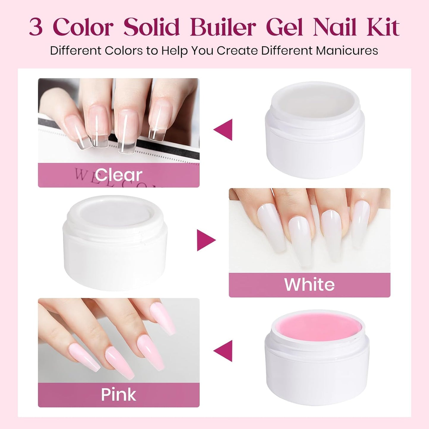 MIZHSE Solid Builder Gel for Nails, Clear Non-Sticky Sculpting Gel, 3D Nail Art Carving Building Modeling Hard Nail Extension Soak Off UV/LED Nail Art Salon Home DIY 15g