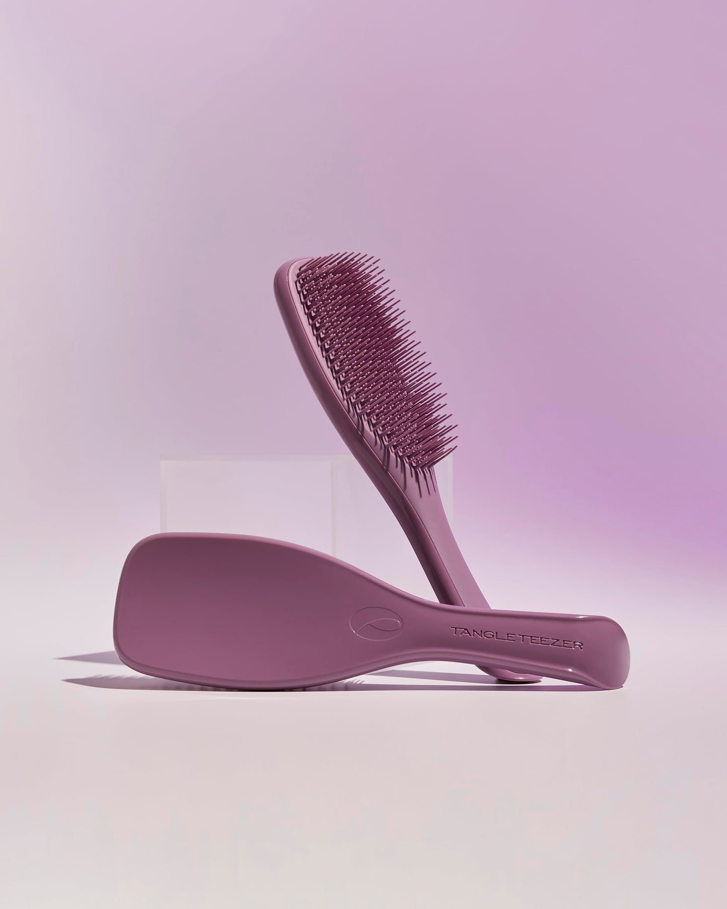 Tangle Teezer Plant-Based Ultimate Detangler Brush Duo, Dry & Wet Hair Brush, Eliminates Knots & Reduces Breakage for All Hair Types, Purple and Pink