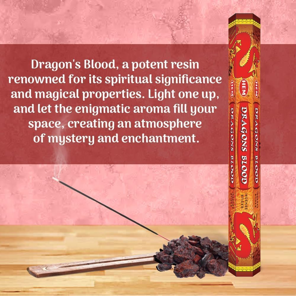HEM Assorted Hexa Incense Sticks – Pack of 6 Fragrance Sticks (Each Tube Contains 20 Sticks) – Long-Lasting Aromatherapy for Meditation, Relaxation, Yoga, and Home Fragrance