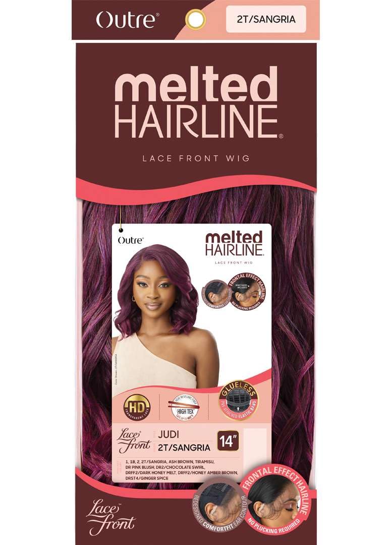 Outre Lace Front Wig - Melted Hairline - Judi (DR PINK BLUSH)