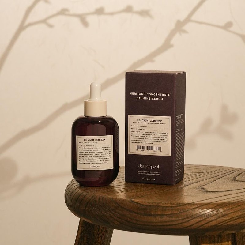 JAUNKYEOL HERITAGE CONCENTRATE CALMING SERUM 1.01 fl. oz (30ml), Vegan Korean Skincare for Sensitive Skin, Natural Ingredients, Improves Skin Barrier and Hydrates