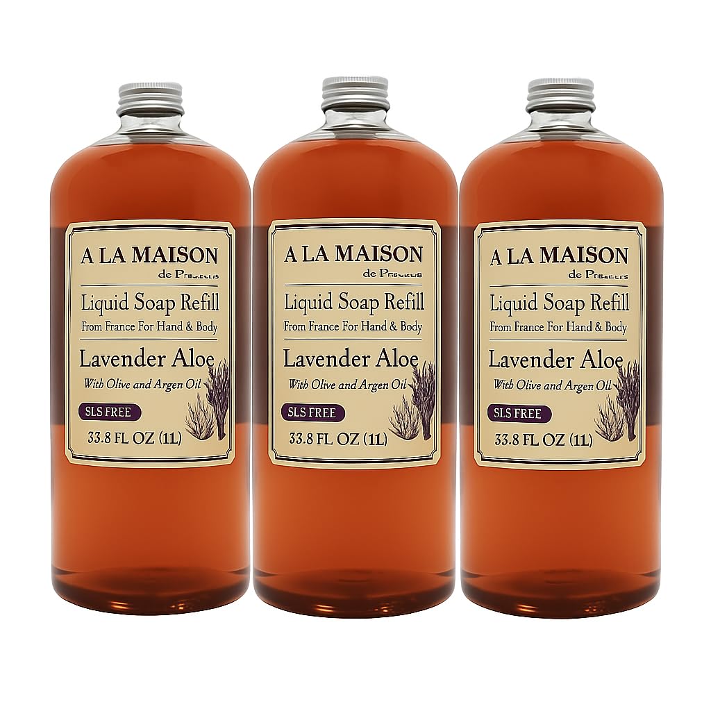 A La Maison Lavender Aloe Liquid Soap Refill - 33.8 Fl Oz | 3-Pack