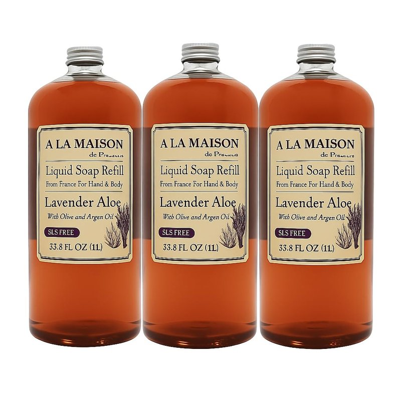 A La Maison Lavender Aloe Liquid Soap Refill - 33.8 Fl Oz | 3-Pack
