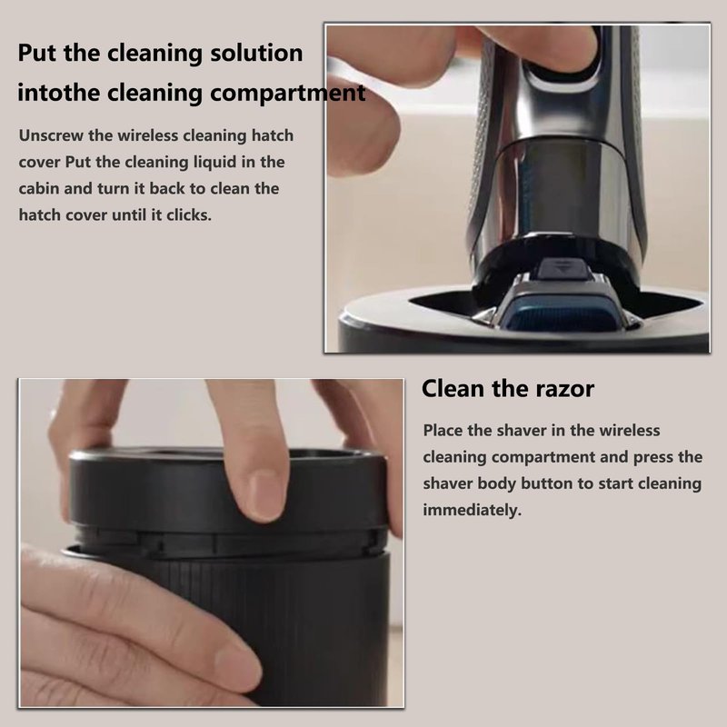 Replacement Quick Cleaning Pod Compatible with Philips Norelco 2nd Generation Series 7000 and Series 9000 Series 5000 Angular polygon Shavers