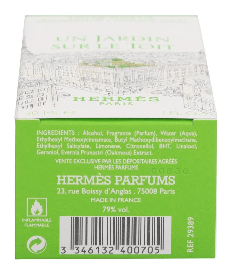 Hermes Un Jardin Sur Le Toit Eau de Toilette Spray for Women, 1 Ounce