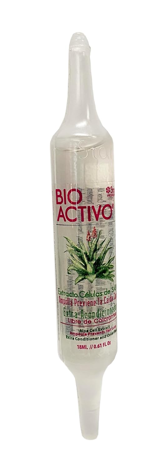 Bio Complex Aloe Vera Hair Repair Ampoules - 12 Pack | 0.61 oz Each, Intensive Hydration Treatment