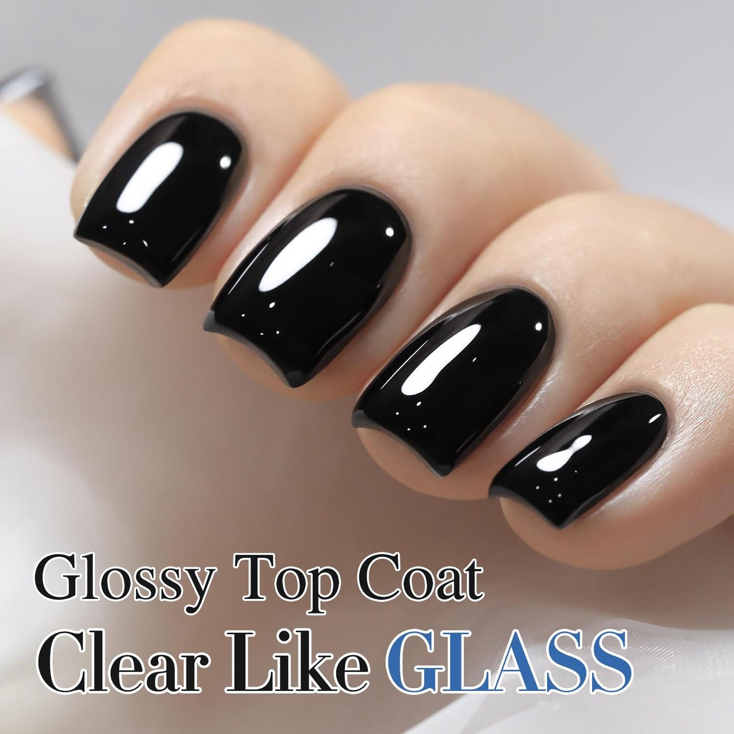 Double Rhythm 2 Pcs 15ML No Wipe Gel Top Coat and Base Coat Set Clear Glossy Gel Polish Kit Soak Off LED (Base and Top Coat)