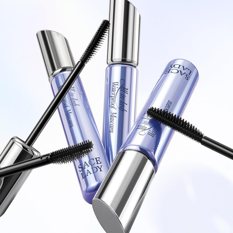 SACE LADY Waterproof Mascara, All-in-Lash Mascara Volume and Length Eyelashes, Smudge-proof and Sweat-proof, Long Lasting Curl, Natrual Black Eye Makeup Gift for Women