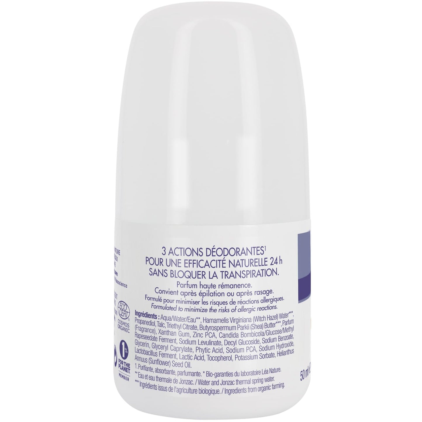 Eau Thermale Jonzac Organic Cosmetic Nutritive Hypoallergenic Deo-Care, 50 ml