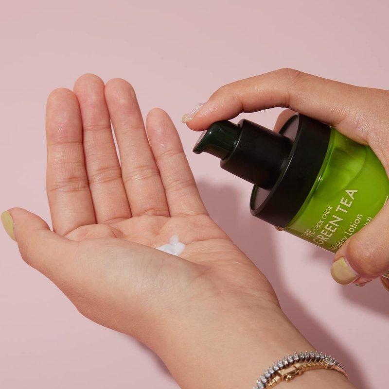 TONYMOLY The Chok Chok Green Tea Watery Lotion – Hydrating Korean Body & Face Moisturizer with Green Tea Extract – Lightweight, Soothing Lotion for Soft, Smooth Skin, 160ml