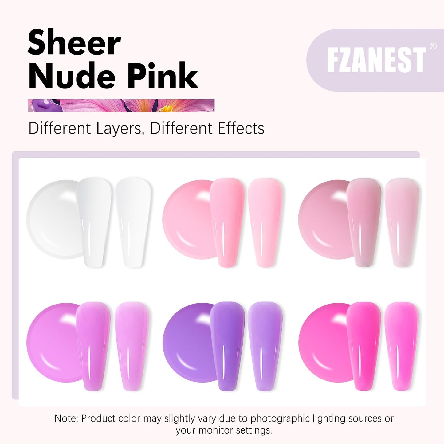 FZANEST Builder Gel Milky White Gel Polish Rubber Base For Nail Strengthener Extension LED Lamp Cured Color Base Nail Polish in Bottle