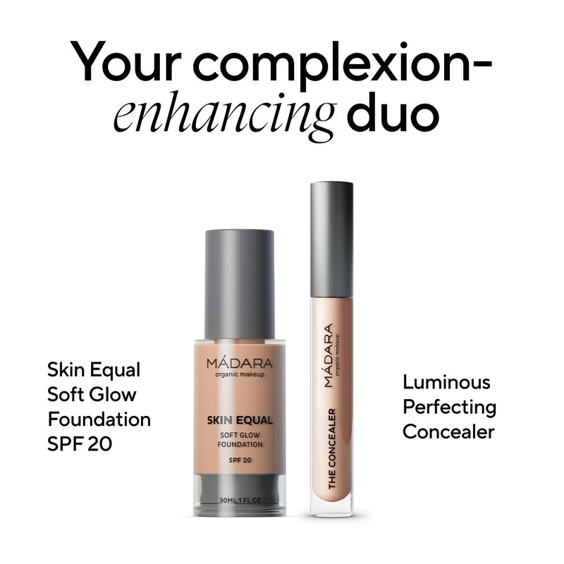 MÁDARA Skin Equal Soft Glow Mineral Foundation SPF15 Shade Rose Ivory 30, Liquid Foundation with Hyaluronic Acid for Mature Skin, Medium Coverage, Dewy Finish, Vegan, COSMOS Natural Certified 30 ml